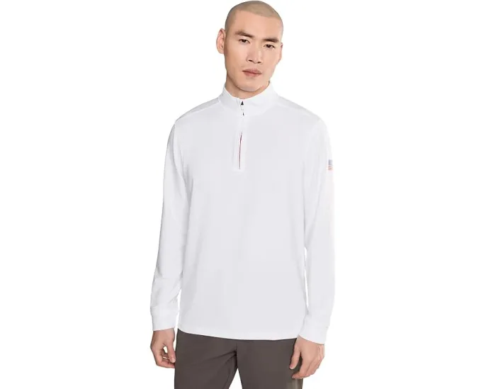 Vineyard Vines Полузип Performance Club из ткани с защитой от складок