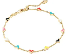 Изящный браслет Haven с цепочкой и подвесками в виде сердец от Kendra Scott