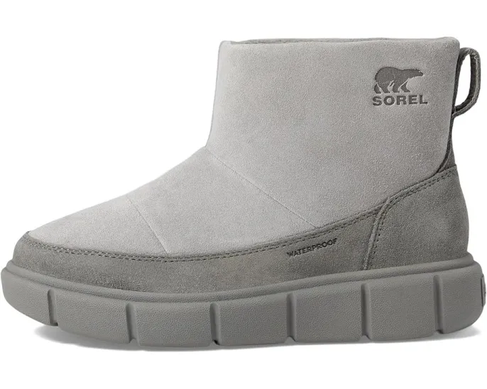 SOREL Детские зимние ботинки Explorer III Slip-On WP без шнуровки с замшевым верхом