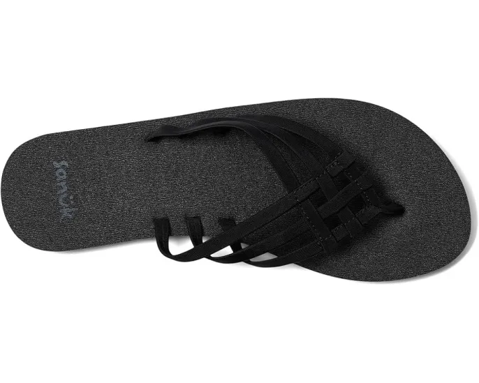 Sanuk Yoga Sandy II сланцы с несколькими ремешками и стелькой из пены с эффектом памяти