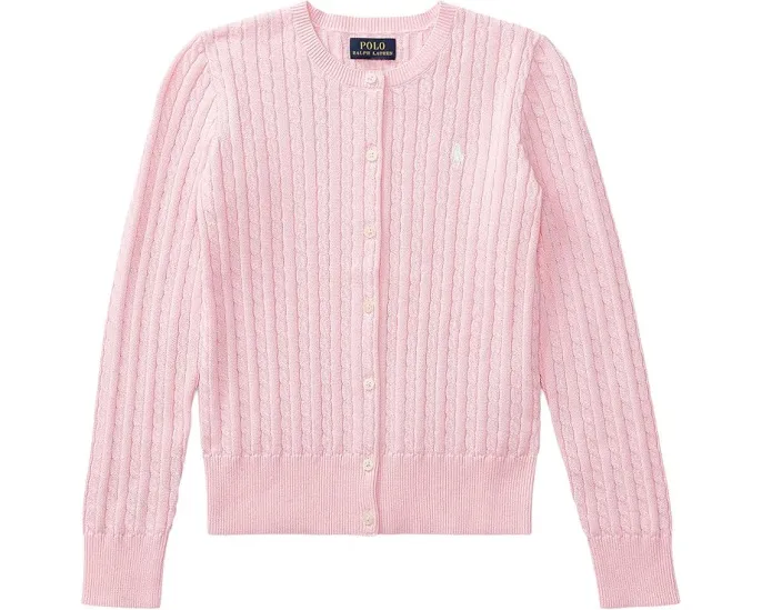Кардиган Polo Ralph Lauren Kids из хлопка с рельефным узором для старших детей
