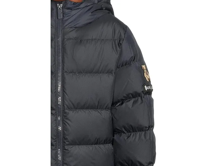 Куртка Burberry Kids Juno Puffer с утеплителем из пуха и аппликацией медведя