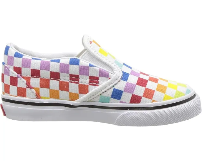 Слипоны Vans Classic Slip-On для малышей цвет Rainbow True White