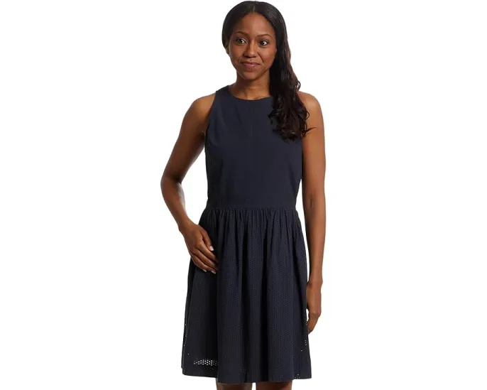 Мини-платье Lilla P с высоким воротником и ажурной юбкой