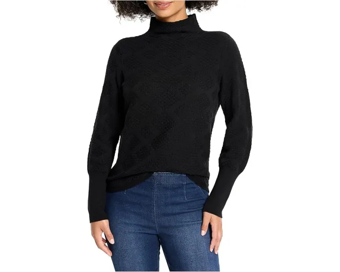 Petite Textured Diamonds Sweater