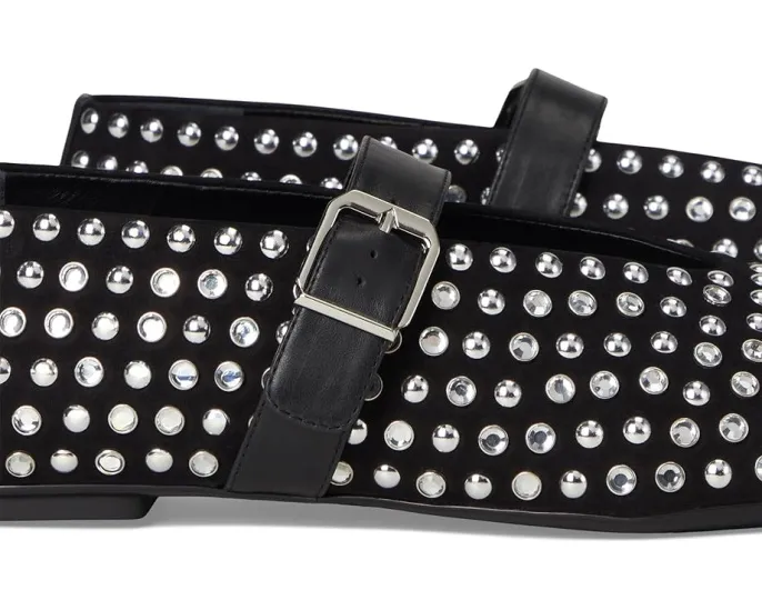 Балетки Schutz Eiza Glam с декоративными шипами на замшевом верхе и стелькой EVA