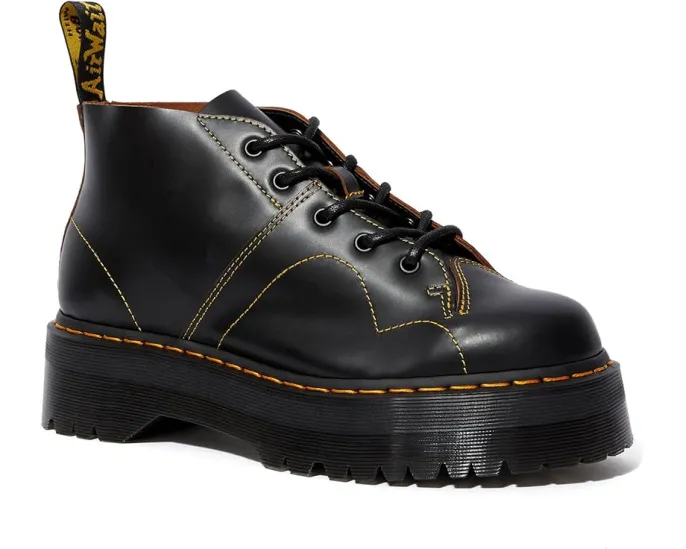 Ботинки Dr. Martens Church Quad на платформе с кожаным верхом