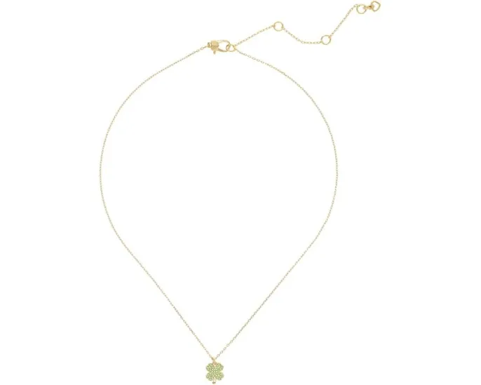 Kate Spade New York Кулон с бриллиантовой огранкой в форме клевера