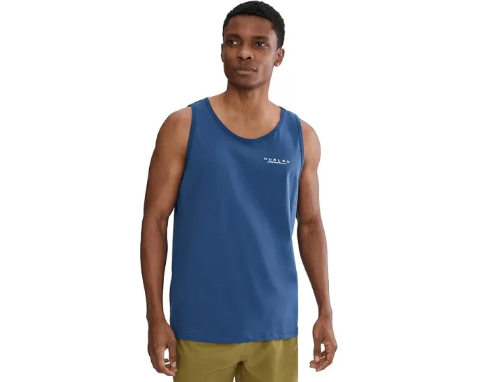 Hurley Midnight Palm Топ без рукавов с расслабленным кроем и принтом