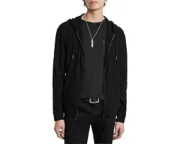 John Varvatos Толстовка Ihsan с капюшоном на молнии и фактурным жаккардом