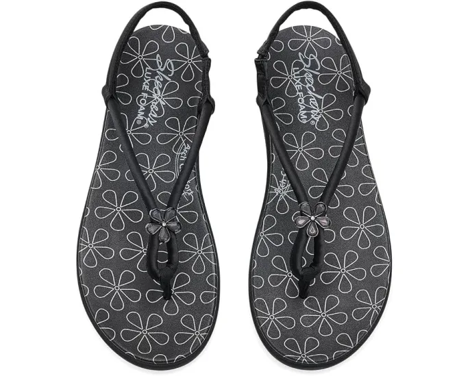 Веганские сандалии Meditation Luxe - Stunning Charm с цветком Skechers