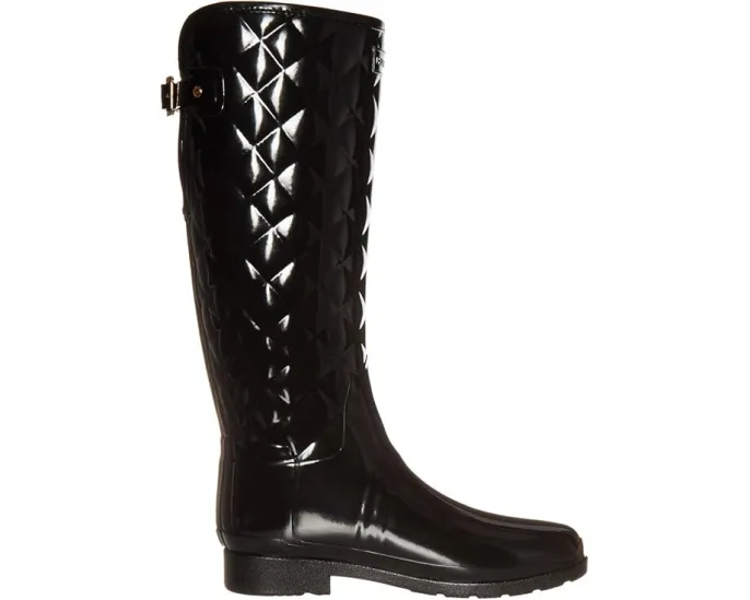 Высокие резиновые сапоги Hunter Refined Gloss Quilt Tall с глянцевым покрытием
