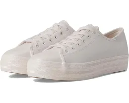 Кроссовки Keds Triple Kick Leather на платформе с кожаным верхом