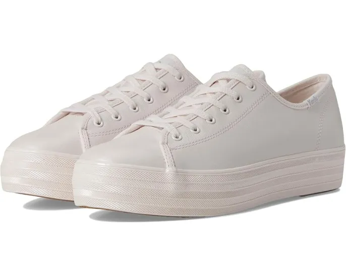 Кроссовки Keds Triple Kick Leather на платформе с кожаным верхом