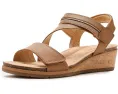Clarks Kacha Wave сандалии на низком клине из мягкой кожи и контрастными ремешками