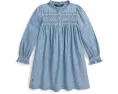 Сарафан Polo Ralph Lauren индиго с мелкой сборкой для малышей