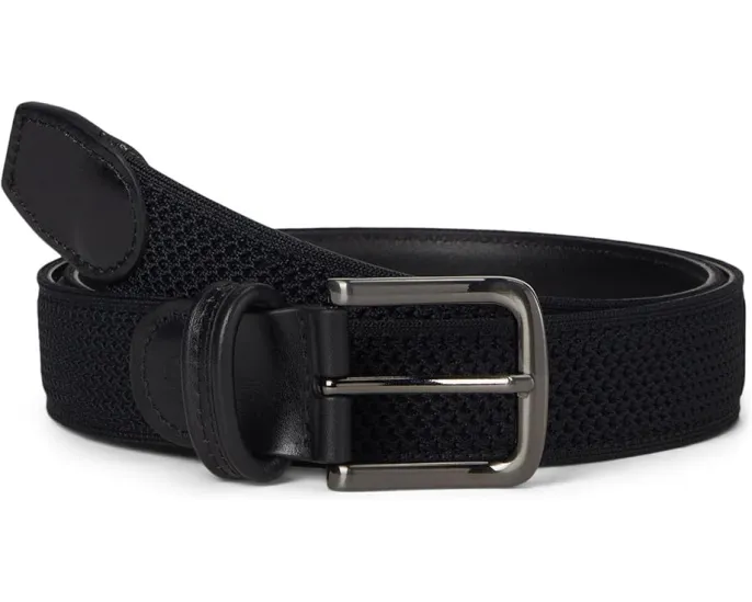 Ремень Johnston & Murphy Amherst с вязаным полотном и кожаной отделкой