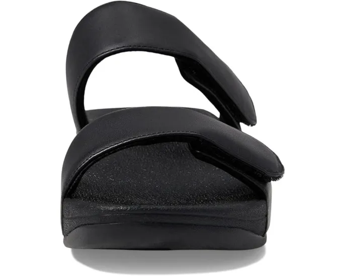 Сланцы FitFlop Lulu Adjustable Leather Slides с ремешком на липучке