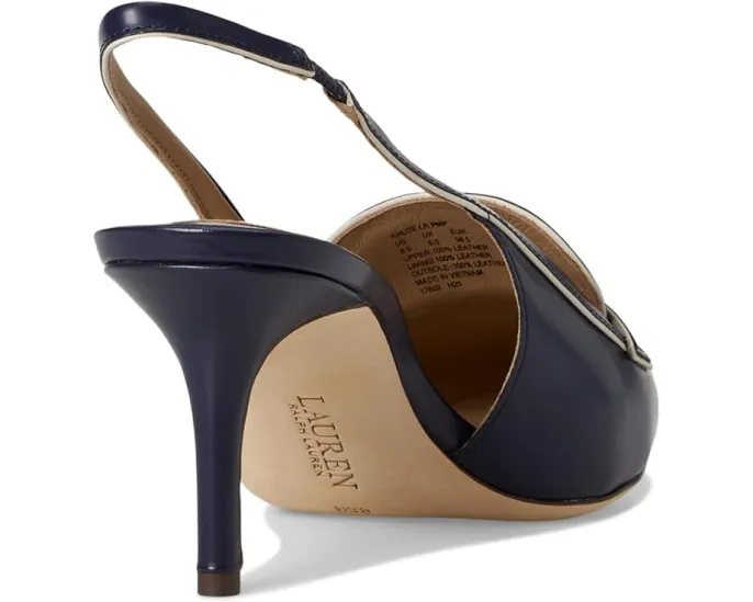 Лоферы-лодочки Lauren Ralph Lauren Khloe на шпильке с контрастной окантовкой