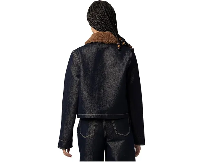 Джинсовая куртка Blank NYC с металлическим эффектом и воротником из искусственной овчины