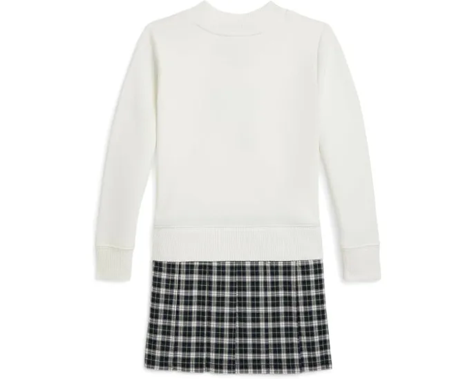 Платье-толстовка для девочки Polo Ralph Lauren Kids из флиса с нашивкой Letterman