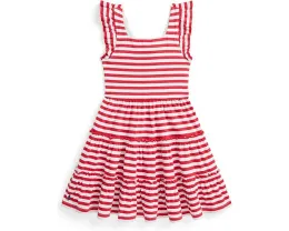 Платье для малышей из джерси в полоску с оборками Polo Ralph Lauren Kids