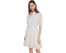 Мини-платье Vince Camuto с пышными рукавами-фонариками и рюшами