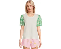 Трикотажный топ Brittan с фестончатыми рукавами от Lilly Pulitzer