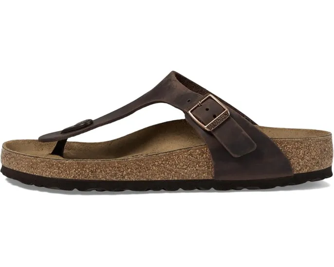 Сандалии Birkenstock Gizeh Oiled Leather с анатомической стелькой из пробки