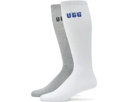 Набор из двух пар носков UGG Leander Logo Crew с логотипом из мягкой эластичной смеси