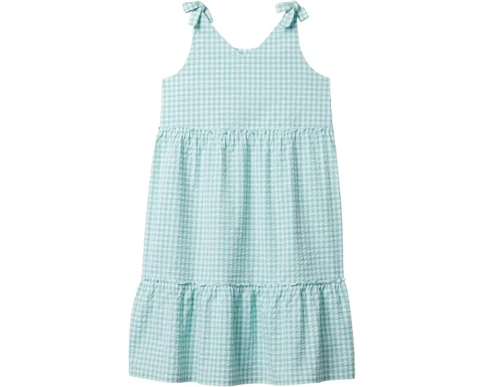 Платье Vineyard Vines Kids Girls Harbor Tie Tiered для девочек в клетку