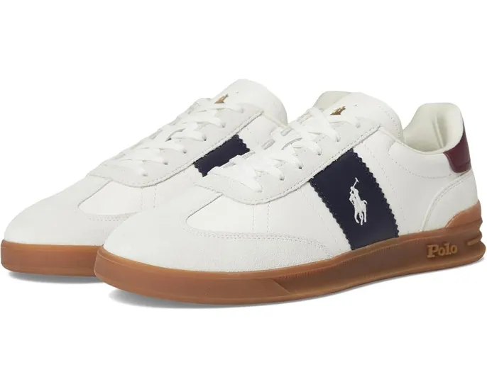 Кроссовки Polo Ralph Lauren Heritage Aera из кожи и замши с поддержкой пятки