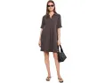 Gauze 1/2 Sleeve Swing Shirtdress