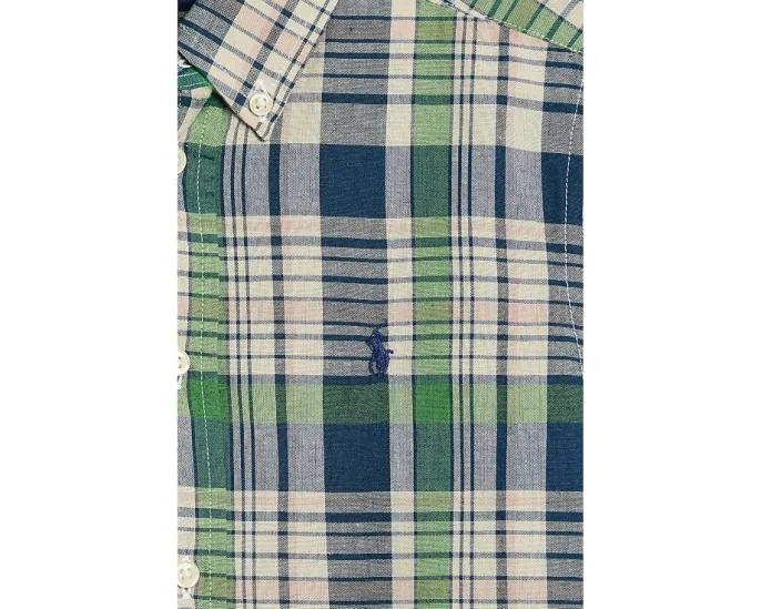Рубашка хлопковая в клетку Polo Ralph Lauren Plaid Cotton Shirt белая для малышей и детей младшего возраста