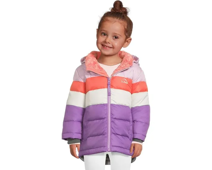 L.L.Bean утепленная куртка Color-Block с капюшоном для детей