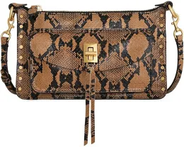 Мини-кроссбоди Rebecca Minkoff Darren Mini Top Zip с декоративными шипами