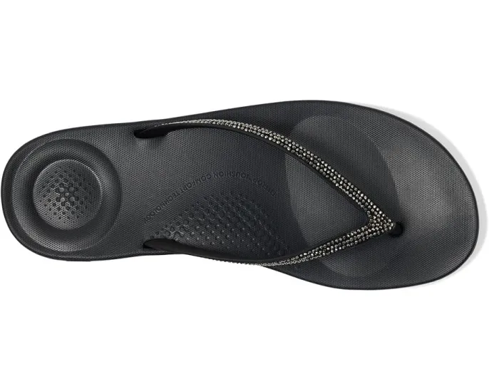 FitFlop шлепанцы Iqushion Sparkle с кристаллами и технологией амортизации