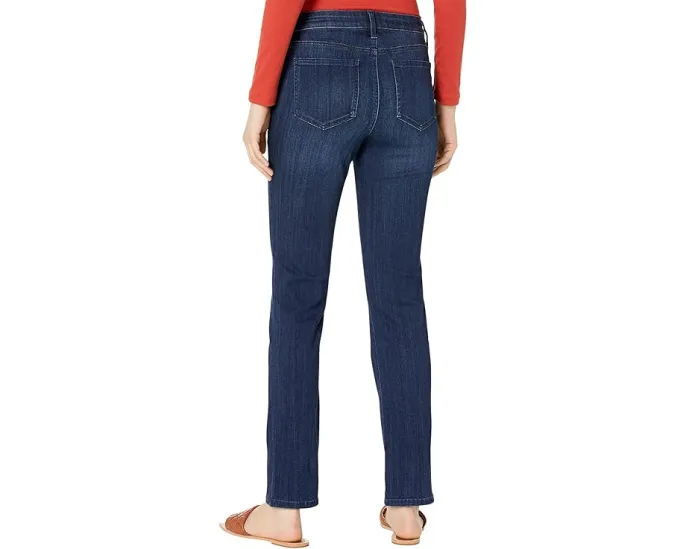 Джинсы NYDJ Sheri Slim в цвете Underground с завышенной талией и прямым кроем