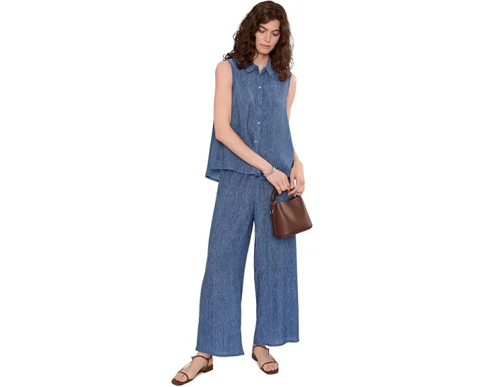 Плиссированные широкие брюки Eileen Fisher Woven Plisse