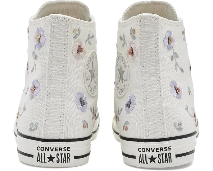Кеды Converse Chuck Taylor All Star Sequin Flowers высокие с пайетками