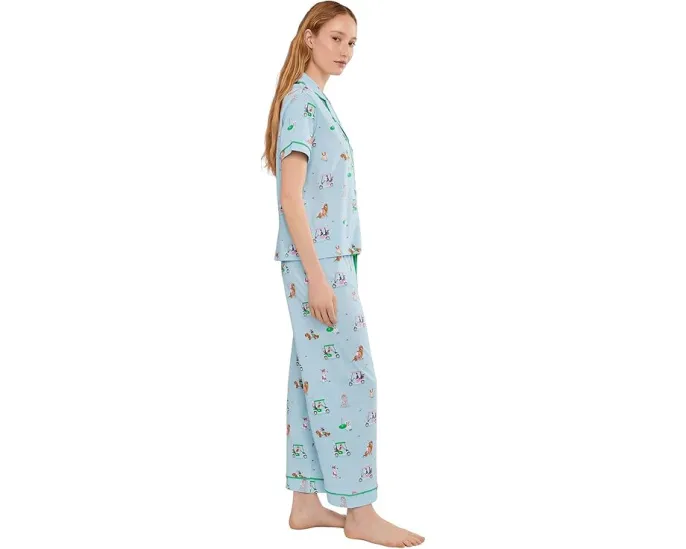 Пижамный комплект P.J. Salvage Whimsy из хлопка и модала с контрастной окантовкой