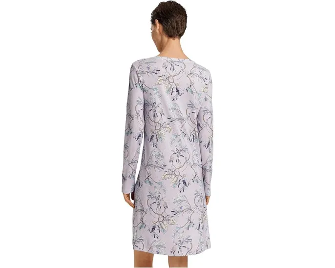 Халат Hanro Sleep And Lounge с длинным рукавом из хлопка и модала