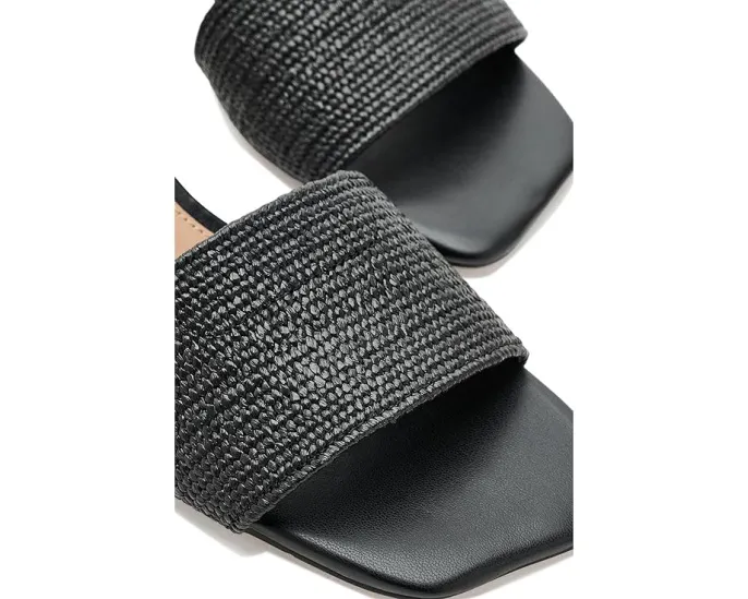Steve Madden Босоножки Frolic на каблуке с квадратным носком из черной рафии