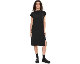 Платье Eileen Fisher с воротником-воронкой и короткими рукавами