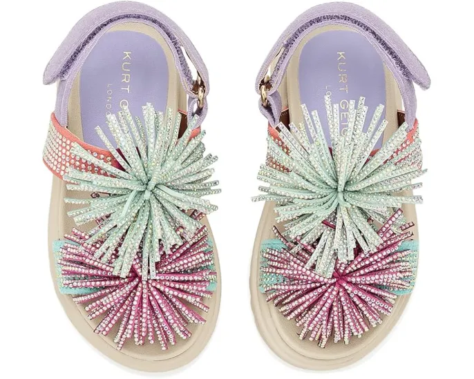 Детские сандалии Kurt Geiger London Orson Fringe с помпонами на мягкой коже