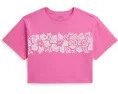 Floral-Print Logo Cotton Boxy Tee (Big Kid)