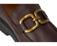 Лоферы FitFlop F-Luma из кожи с квадратной цепью и технологией комфорта