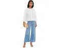 3/4 Sleeve Crew Neck Lace Top