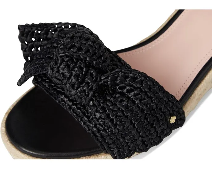 Kate Spade New York сандалии Leandra Raffia на танкетке с регулируемым ремешком