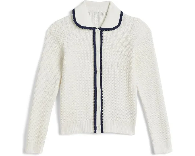 Tipped Pointelle Cardigan (Toddler/Little Kid/Big Kid)